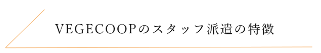 VEGECOOPスタッフ派遣の特徴